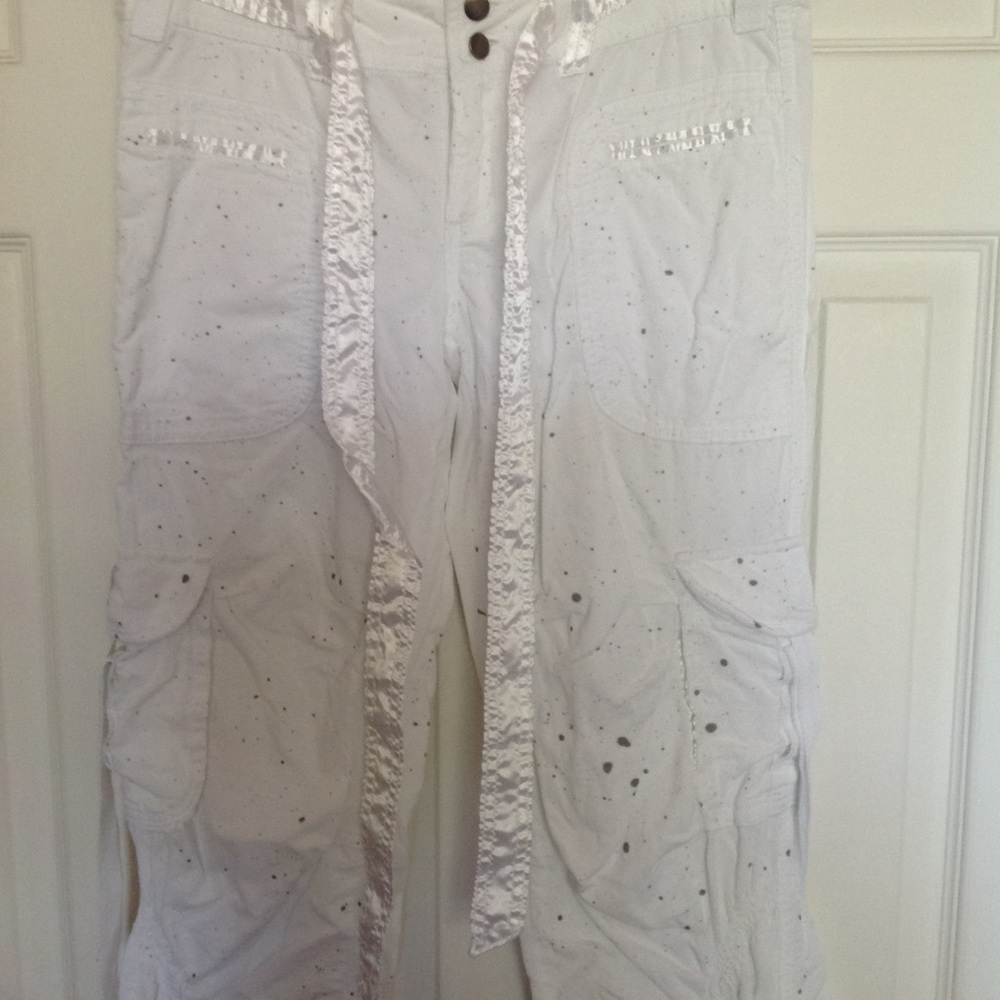 White D&T parachute pants, size 9